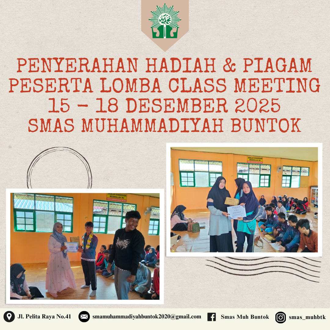 Penyerahan Hadiah dan Piagam Peserta Lomba Class Meeting 