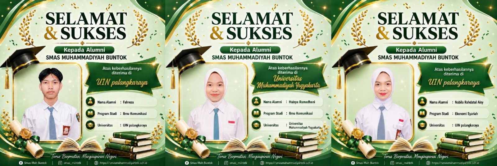 SELAMAT ATAS DITERIMANYA ALUMNI SMAS MUHAMMADIYAH DI PERGURUAN TINGGI